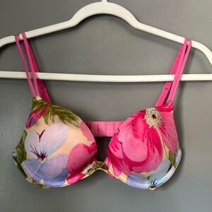Victorias Secret pastel multicolored floral printed padded bra